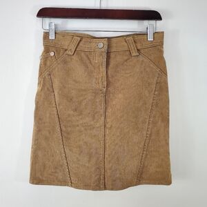 Versace Velour Brown Tan Skirt Y2K
